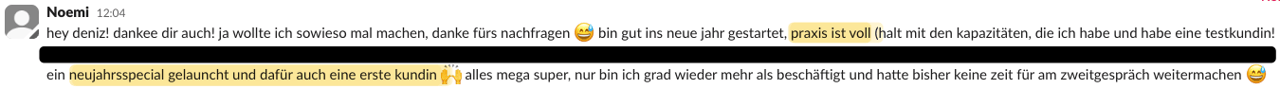 Noemi – Praxis voll