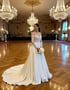 Hybride AI-Produktion mit echtem Model in Hochzeitsszene