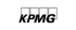 KPMG-Logo in Schwarz, mit den Buchstaben K, P, M, G unter vier leeren Quadraten.