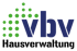 VBV Hausverwaltung Logo: dunkelblaue Buchstaben „vbv“ mit grünen Punkten links und schwarzem Text „Hausverwaltung“ darunter.