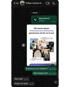 WhatsApp-Chatverlauf mit Werbung für einen Print-on-Demand Onlineshop und positiven Feedback-Nachrichten.