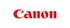 Canon-Logo in Rot auf weißem Hintergrund.