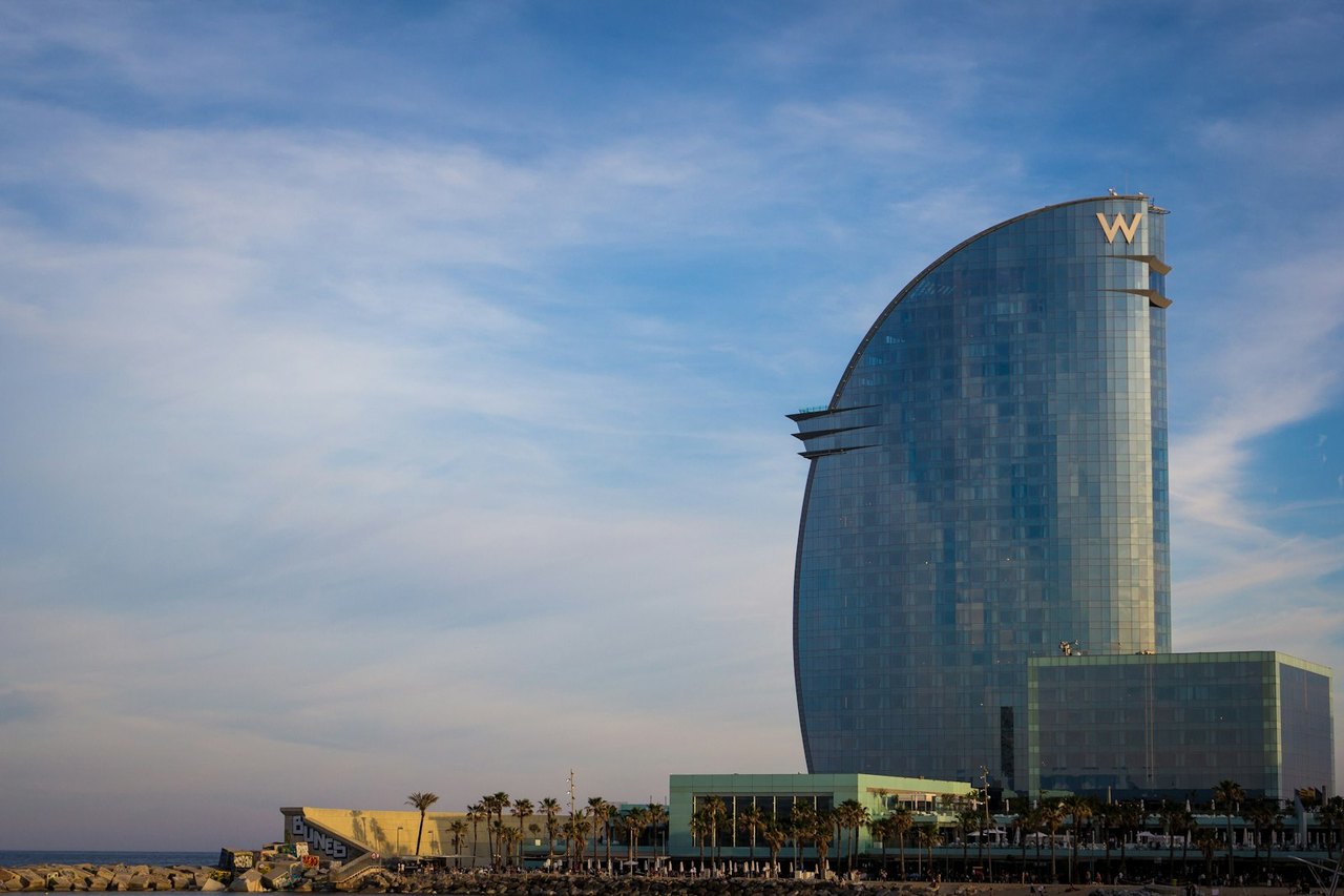 Strand und W Hotel in Barcelona