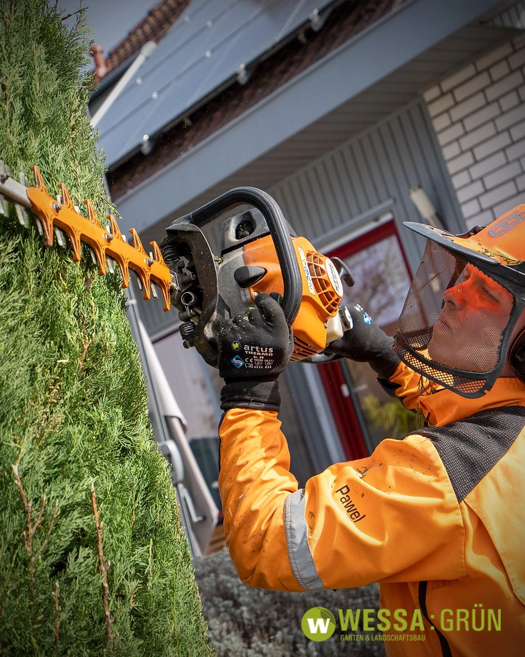 Gepflegte Grünanlage in der Südpfalz durch WESSA:GRÜN Gartenpflege