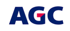 AGC-Logo in Dunkelblau mit einem roten Dreieck am oberen Rand des "G".