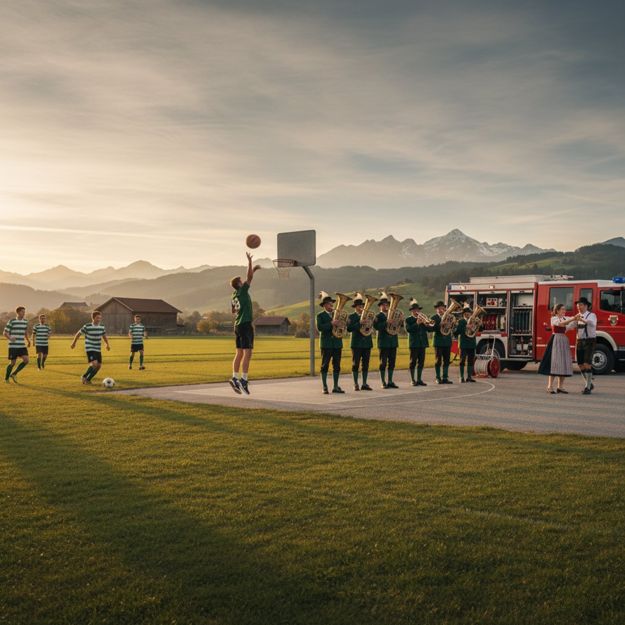 Fußball, Basketball, Blasmusik, Feuerwehr und Brauchtum in der Steiermark