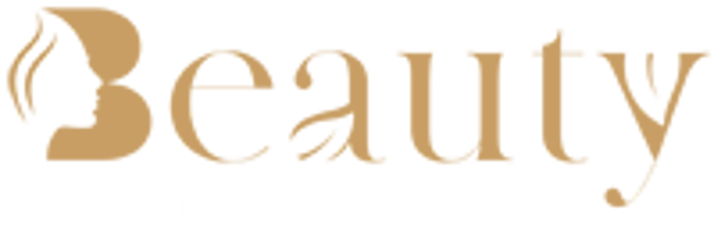 Logo: Beauty & Wellness Oase. „Beauty“ in Gold mit Frauengesicht im „B“, „Wellness Oase“ in Weiß.
