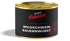 Schwarze Dose Wildschwein Bauernwurst von Metzger Schüler aus eigener Herstellung mit goldenem Deckel.