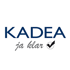 KADEA ja klar Logo mit blauem Text und einem Häkchen in einem Kreis.
