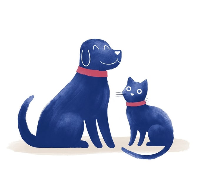 Illustration: Hund und Katze