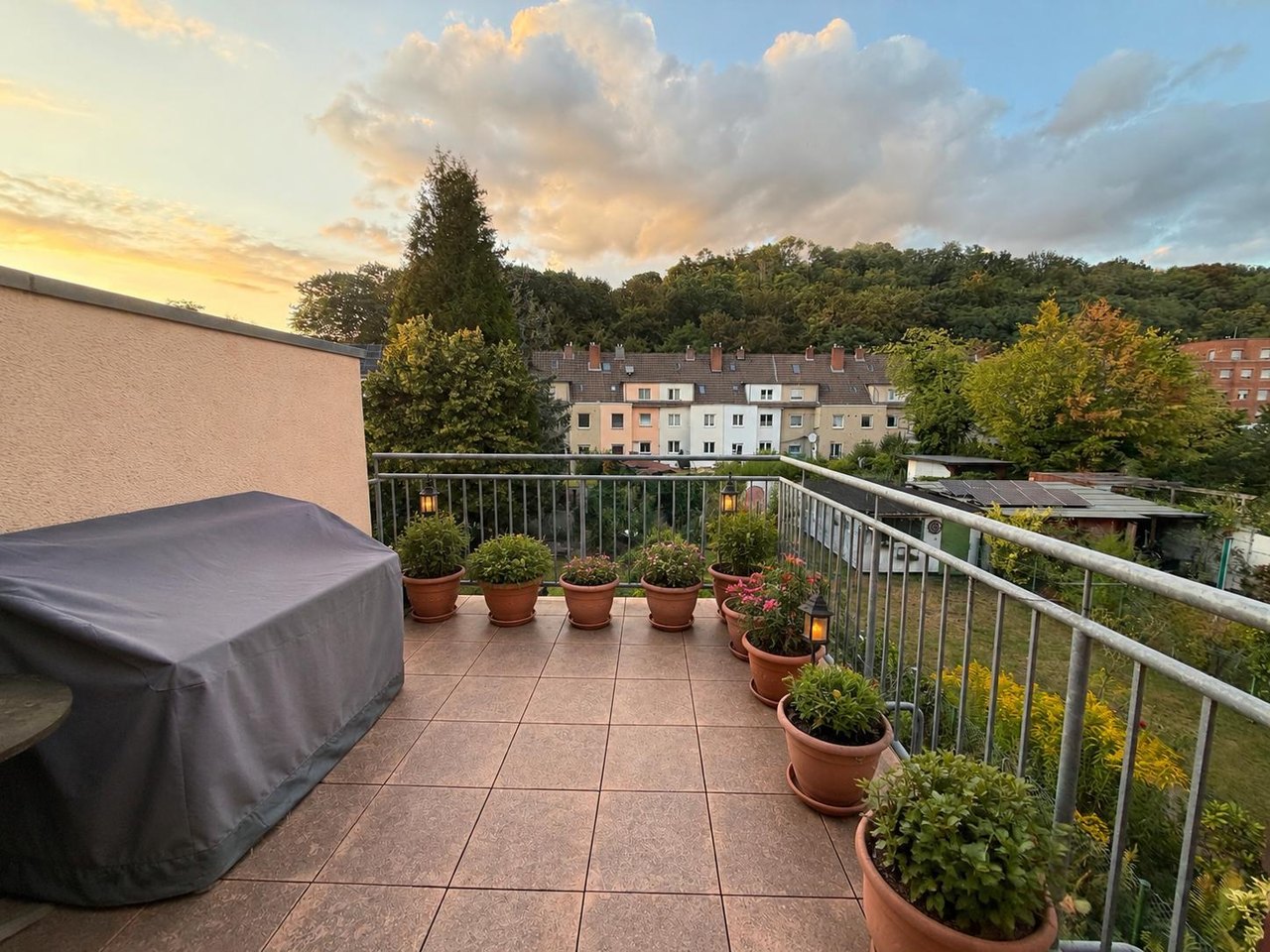 Dachterrasse mit Blick über Gerresheim