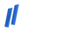 Logo der Agentur Daume & Bruckner Marketing mit zwei blauen, schrägen Balken auf schwarzem Hintergrund.