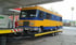 Fahrzeug der Hess Fahrzeuglogistik mit einem Wohnmobil beladen.