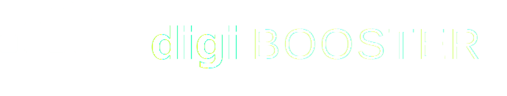 Logo mit Signalbalken und dem Text "digi BOOSTER" auf grünem Hintergrund.