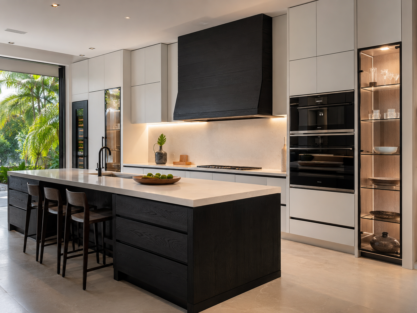 Cocina premium Tropical Luxury diseñada a medida por Lolo Morales Studio