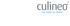 Culineo-Logo mit dem Slogan "Aus Liebe zur Küche" in Grau und Blau auf grünem Hintergrund.