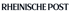 Schwarzer Schriftzug "RHEINISCHE POST" auf weißem Hintergrund.