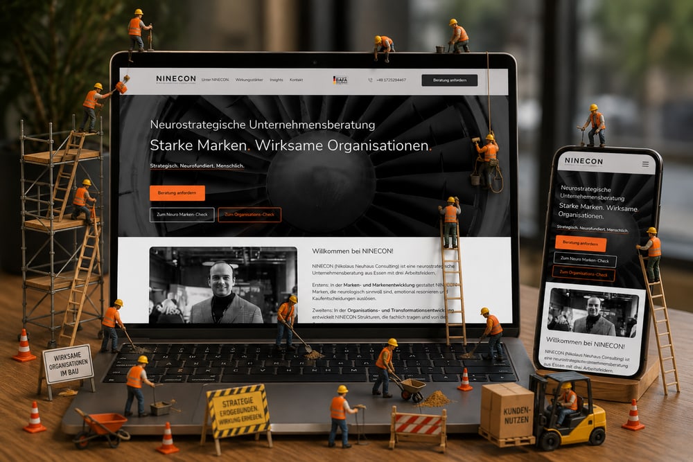 NINECON baut Websites für Betriebe