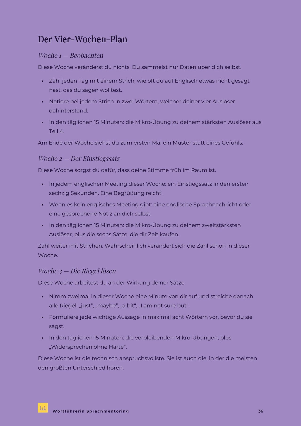 Integrate — week 1 to week 3