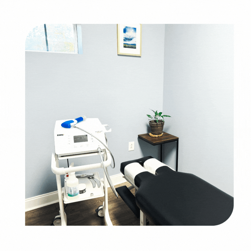 Chiropractor performing spinal adjustment 