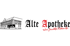 Logo: Lippe-Apotheke, blaues Quadrat mit einer roten Sonne über blauen und grünen Wellen