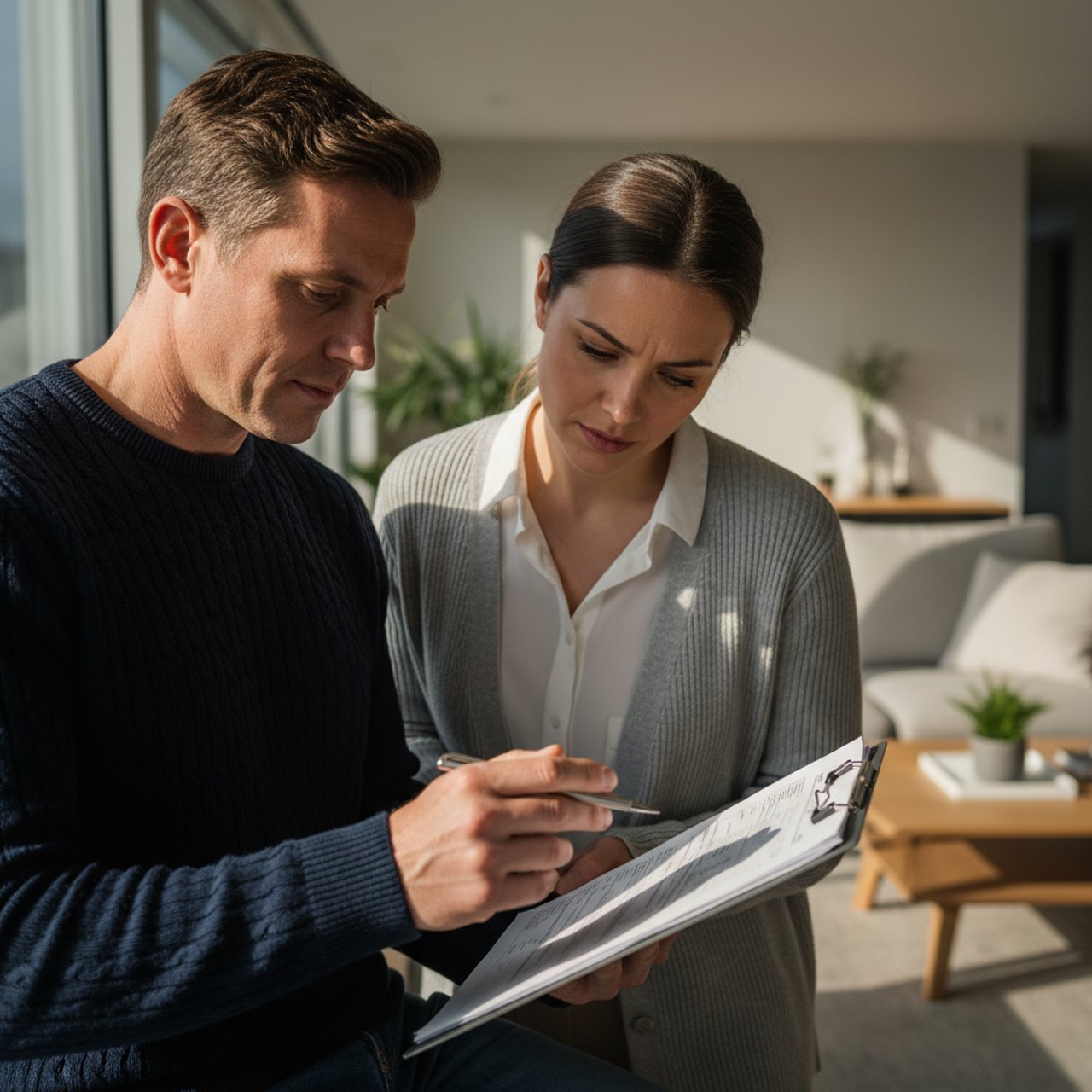 Betreuungskraft im fachlichen Austausch mit einem Arzt über die Pflege zu Hause