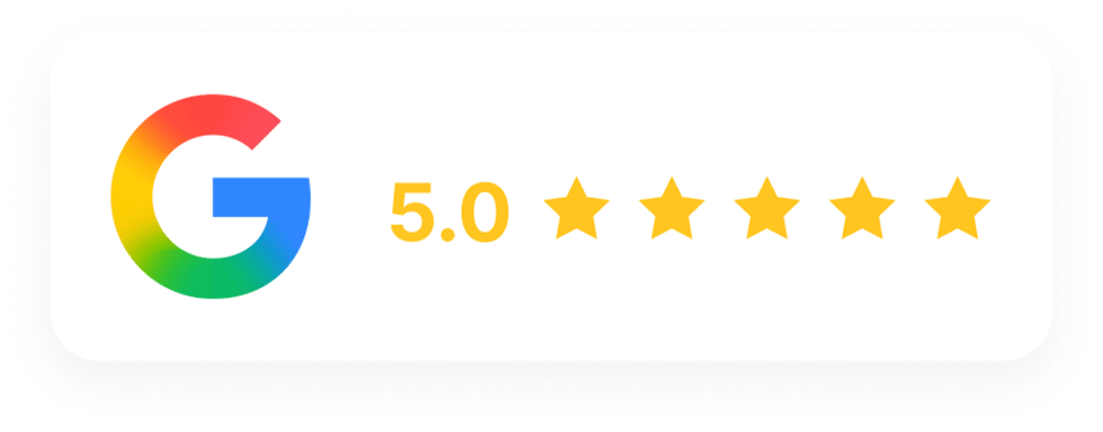 Google-Logo mit 5.0 Sternen und Text "Hervorragend" Google-Bewertung