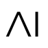 Schwarzer Großbuchstabe A ohne Querstrich gefolgt von einem Großbuchstaben I auf weißem Hintergrund.
