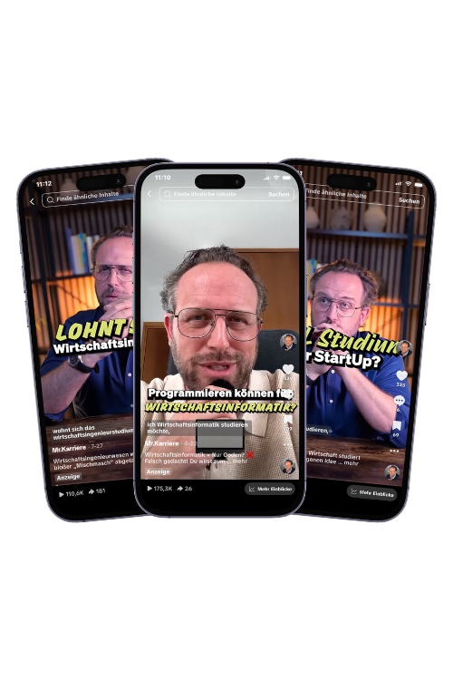 Drei Videos der HDBW-Kampagne auf Smartphones