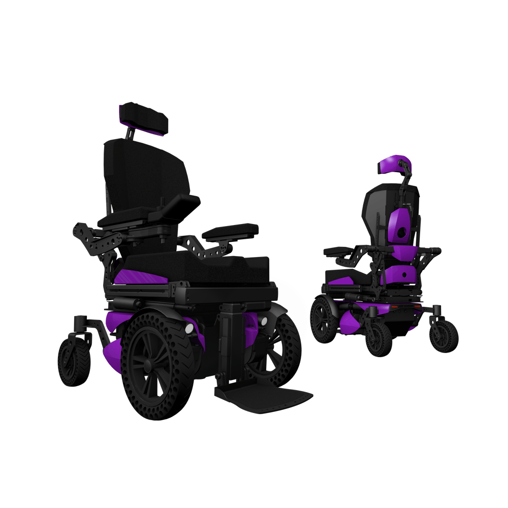 Zwei RP1 PRO in Schwarz mit violetten Akzenten nebeneinander