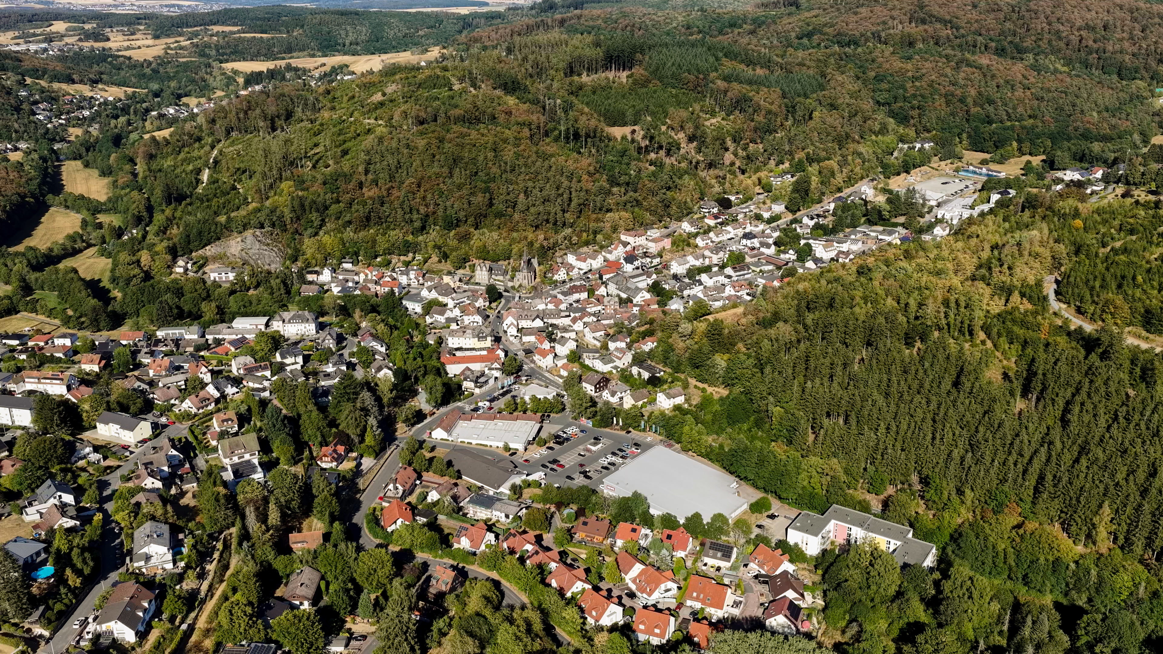 Taunus Landschaft aus der Luft