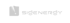 Weißes Sigenergy-Logo und Schriftzug auf schwarzem Hintergrund mit einem quadratischen Symbol links daneben.