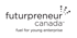 Futurpreneur Canada logo with text "fuel for young enterprise" and a pattern of dots.