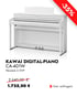 Weißes Kawai Digitalpiano CA-401W mit 35% Rabatt, jetzt 1.725,00 €.