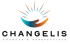 ChangeliS-Logo: Eine Hand hält eine aufsteigende Sonne mit Strahlen, darunter der Text "CHANGELIS CHANCES & PERSPECTIVES".