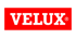 Rotes Rechteck mit weißem VELUX-Logo und eingetragenem Warenzeichen.