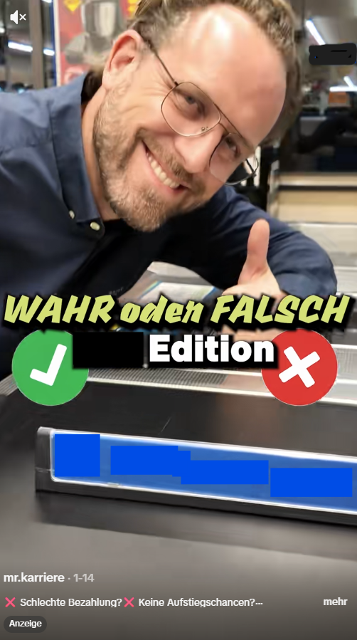 Standbild aus dem Video mit Auszubildenden zu Mythen der Ausbildung
