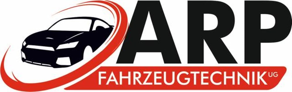 Logo ARP Fahrzeugtechnik UG mit schwarzem Auto und rotem Schwung in Kettig & Koblenz