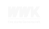 WWK Logo mit weißem Text "WWK Eine starke Gemeinschaft" auf dunkelgrünem Hintergrund.