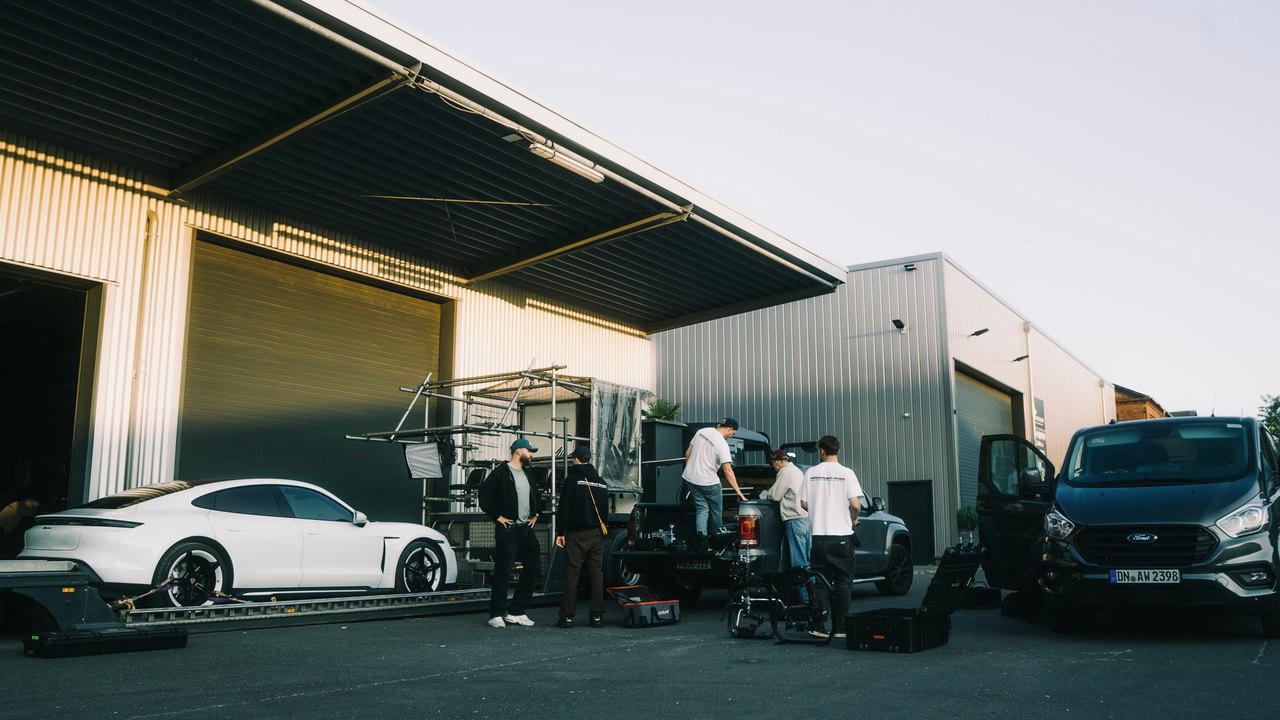 Filmproduktion am Set