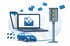 Laptop und Smartphone zeigen eine E-Mail mit PDF-Anhang und dem Text „2 Punkte“ neben einem Auto und einer Ampel.