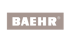 Das BAEHR-Logo mit dem Firmennamen in Großbuchstaben in einem grauen Rechteck auf dunkelgrünem Hintergrund.