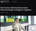 Sandro Gruber, CEO von SG Finance, telefoniert, mit Text "SG Finance-CEO Sandro Gruber: Altersvorsorge strategisch angehen".