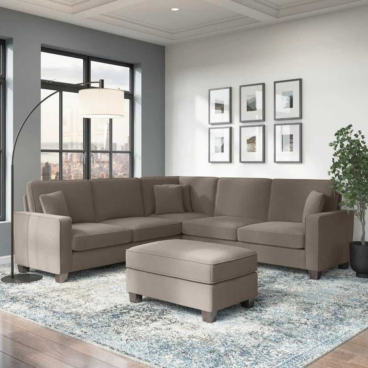 Taupe Fabric Sectional