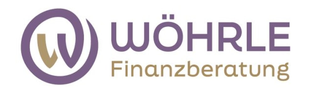 Logo von WÖHRLE Finanzberatung mit einem lila "W" in einem Kreis.