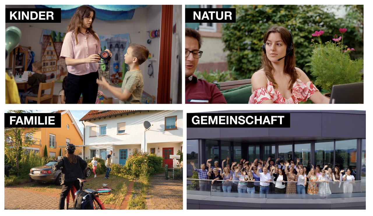 Screenshots Recruitingvideo Stadtverwaltung: Kinder, Natur, Familie, Gemeinschaft