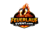 Logo: Zwei nackte Füße auf brennenden Kohlen mit Flammen, darunter "FEUERLAUF EVENT.com".