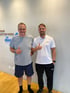 Mitglied Martin und LANDphysio-Sporttherapeut Sebastian im Gesundheitsstudio Lauchdorf, Ostallgäu