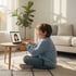 Kind beim Online-Lernen