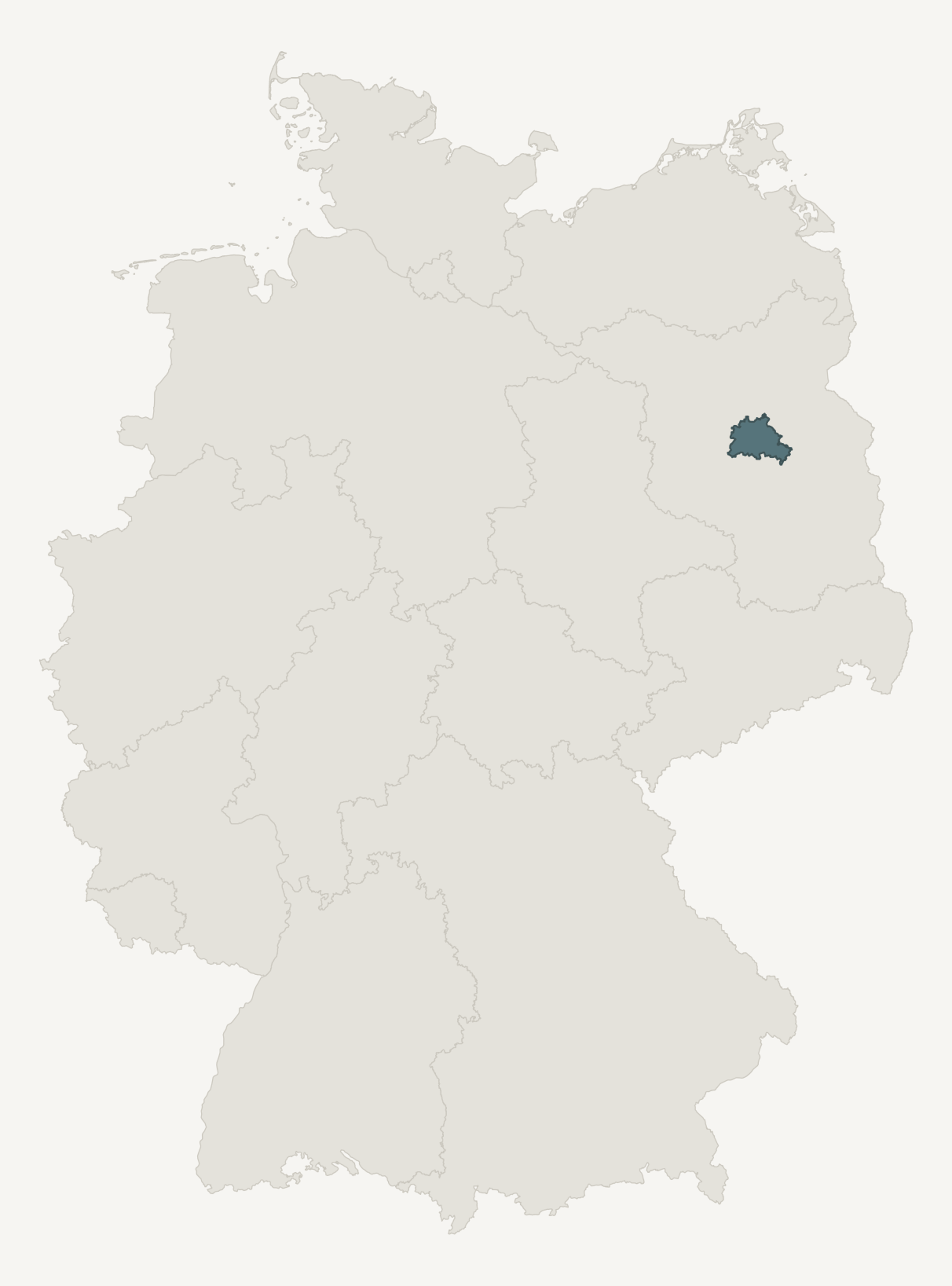 Umrisskarte von Berlin innerhalb Deutschlands